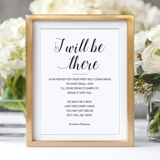I Will Be There Memorial First Holy Communion Poster (Creator Uploaded)