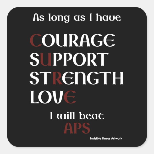 I Will Beat...APS Square Sticker (Front)