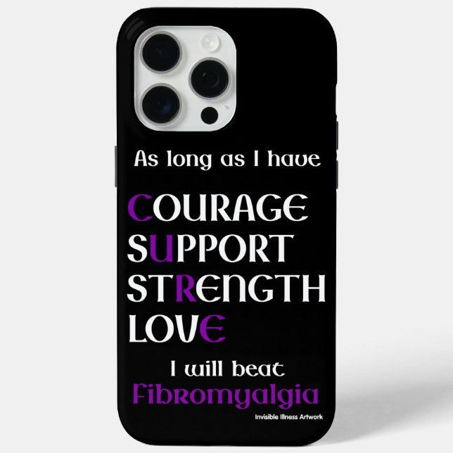 I Will Beat...Fibro Case-Mate iPhone Case (Back)