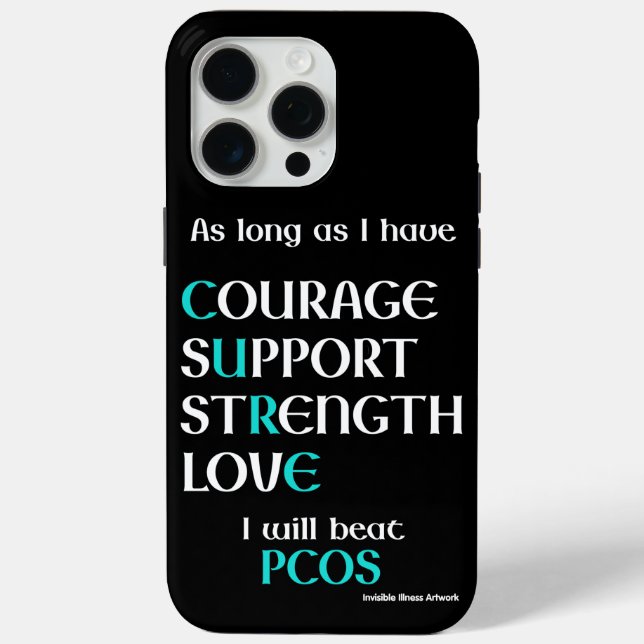 I Will Beat...PCOS Case-Mate iPhone Case (Back)
