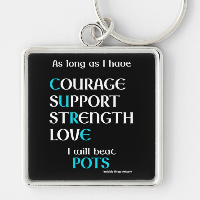 I Will Beat...POTS Key Ring (Front)