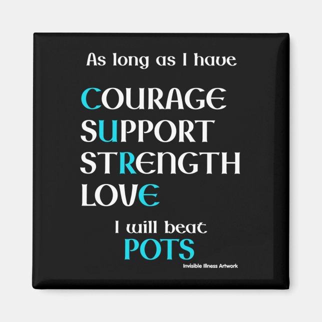 I Will Beat...POTS Magnet (Front)