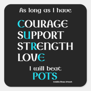 I Will Beat...POTS Square Sticker