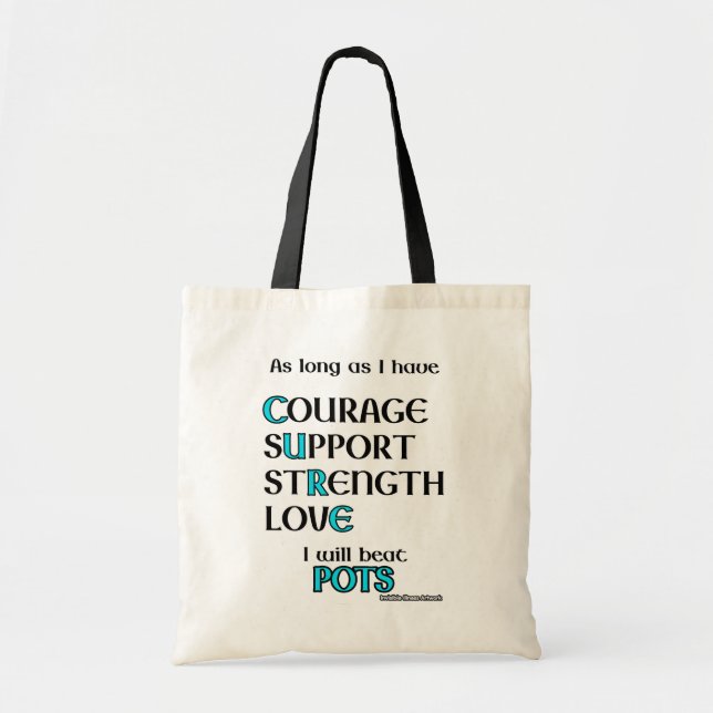 I Will Beat...POTS Tote Bag (Front)