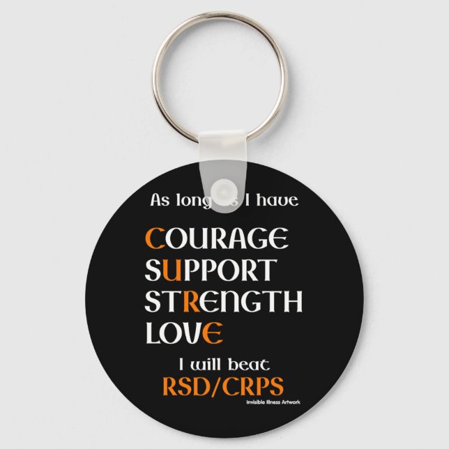 I will beat RSD/CRPS Keychain (Front)