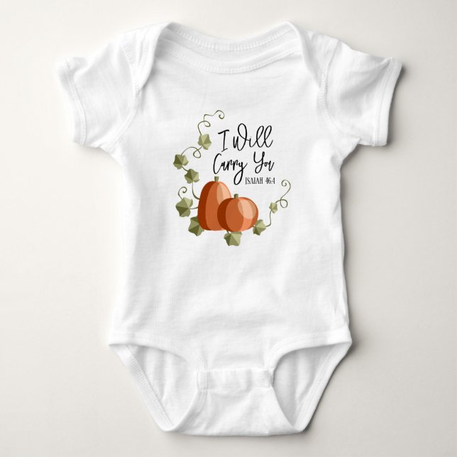 I Will Carry You  Baby Bodysuit (Front)