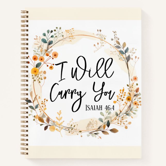 I Will Carry You  Notebook (Front)