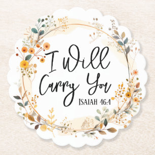 I Will Carry You Paper Coaster