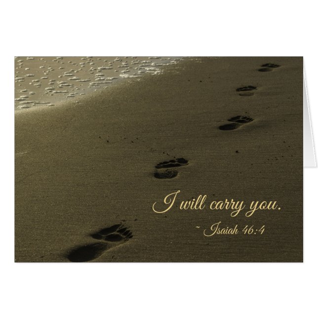 I Will Carry You Sand Footprints (Front Horizontal)