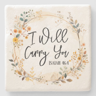 I Will Carry You Stone Coaster