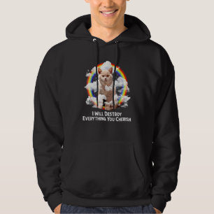 I Will Destroy Everything You Cherish Cat Rainbow Hoodie