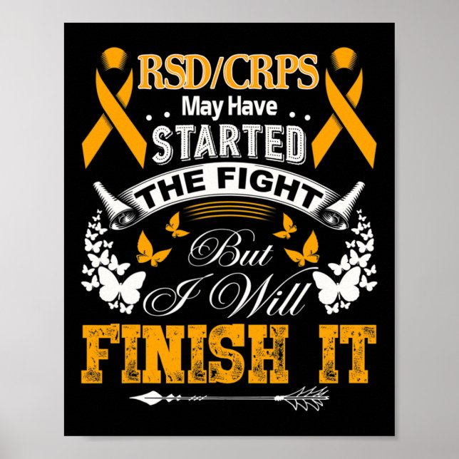 I Will Finish It Rsd Crps Awareness  Poster (Front)