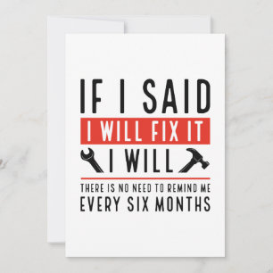 I Will Fix It Thank You Card