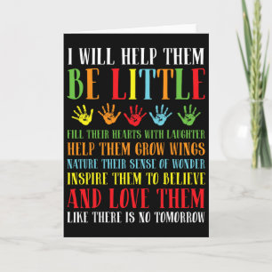 I Will Help Them Be Little - Daycare Teacher Child Card