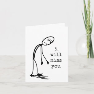 I Will Miss You, Goodbye, Coworker, Friend, Bestie Card