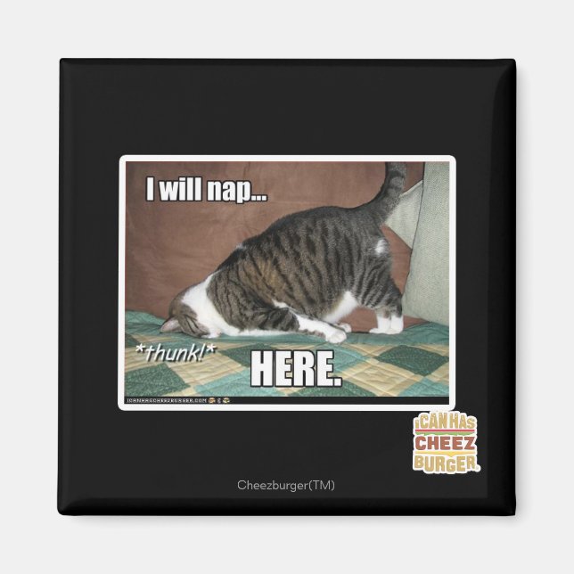 I will nap here magnet (Front)