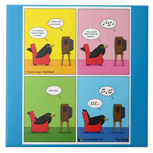 I Will Never Sleep Comic Ceramic Tile (Front)