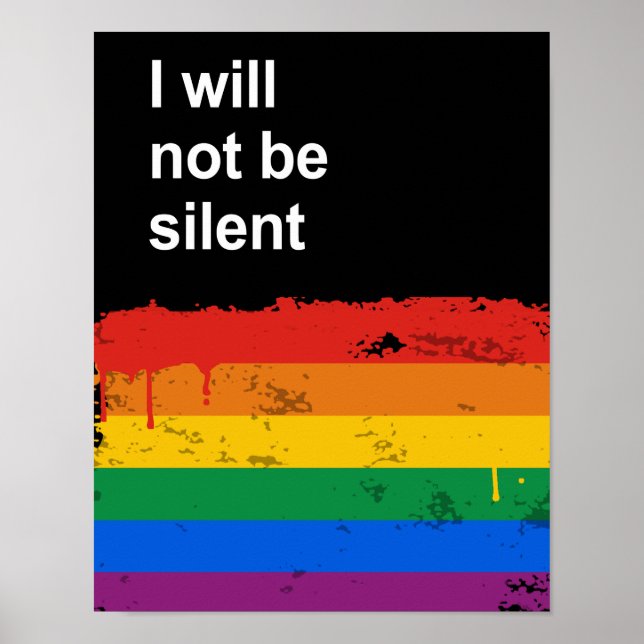 I will not be silent poster (Front)