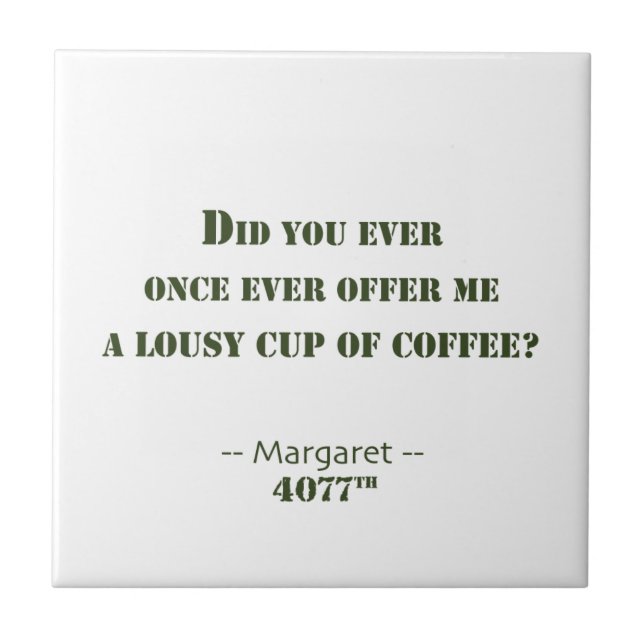 I Will Not Carry a Gun Ceramic Tile (Front)