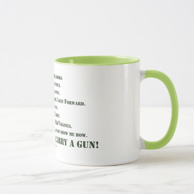 I Will Not Carry a Gun Mug (Right)