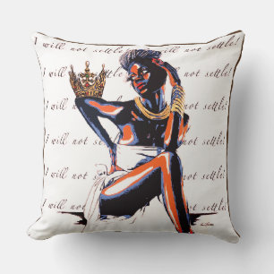 “I Will Not Settle!” Throw Pillow