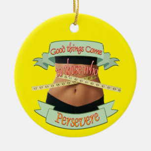 I will persevere  ceramic ornament