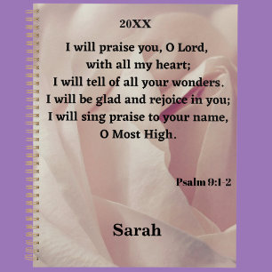 I Will Praise God Psalm Bible Verse Planner