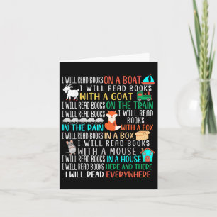 I Will Read Books On A Boat &amp; Everywhere Readi Card