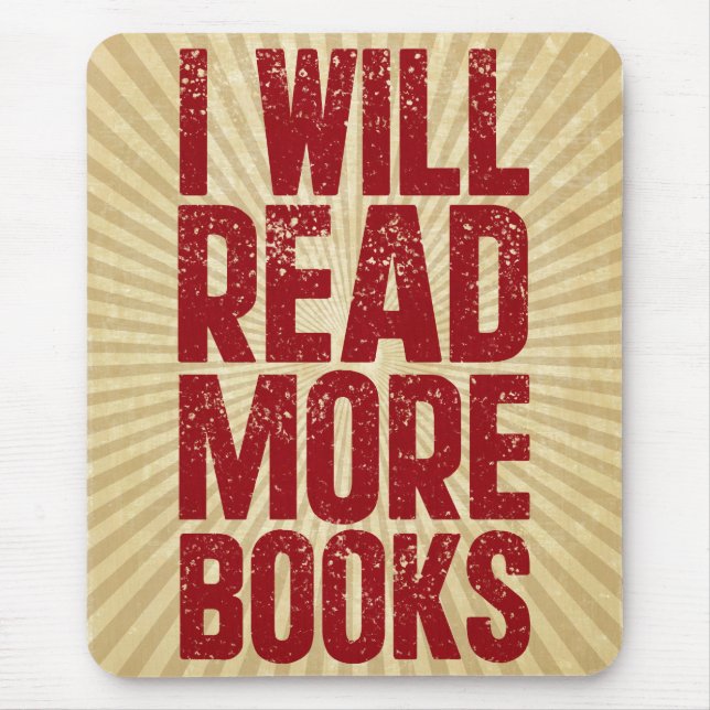 I Will Read More books Mouse Pad (Front)