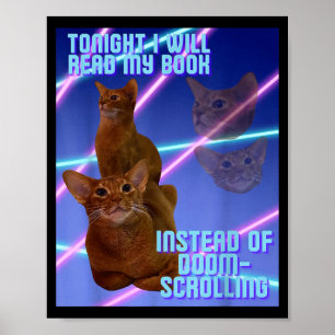 I will read my book instead of doomscrolling poster