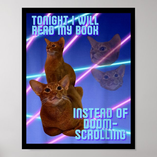 I will read my book instead of doomscrolling  poster (Front)