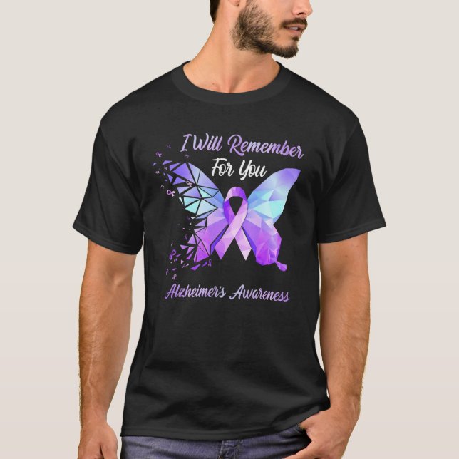 I Will Remember For You Alzheimers Awareness Butte T-Shirt (Front)