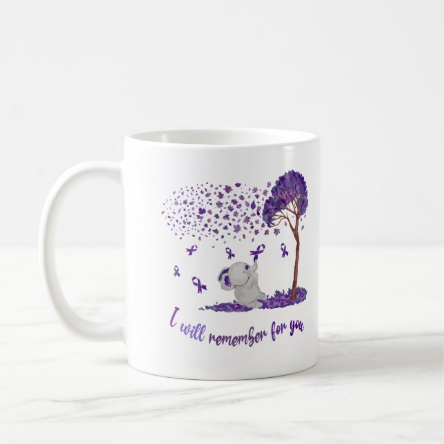 I Will Remember For You Alzheimer's Awareness Coffee Mug (Left)