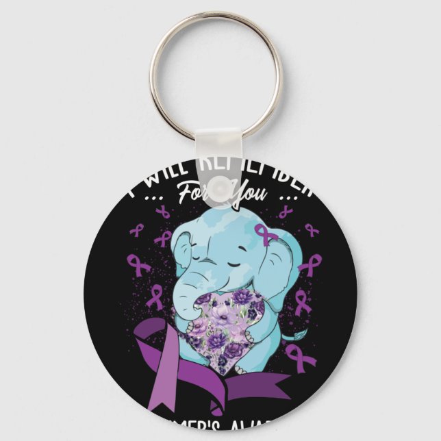 I Will Remember For You Alzheimer's Awareness Key Ring (Front)