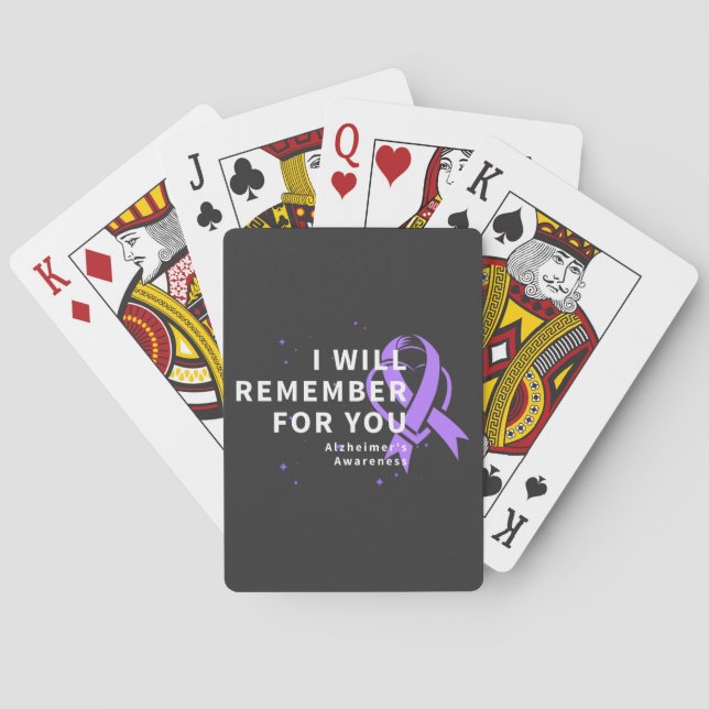 I Will Remember For You - Alzheimer's Awareness Playing Cards (Back)
