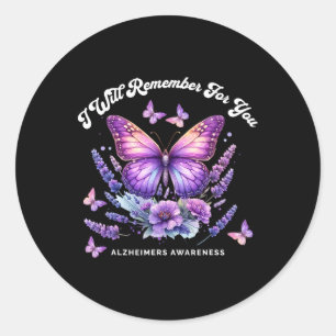 I Will Remember For You Butterfly Heimerheimers Aw Classic Round Sticker