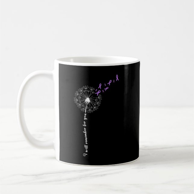 I Will Remember For You Dandelion Alzheimer Awaren Coffee Mug (Left)