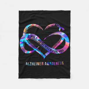I Will Remember For You Heimerheimer Awareness 1 Fleece Blanket