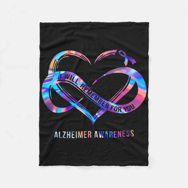 I Will Remember For You Heimerheimer Awareness 1  Fleece Blanket (Front)