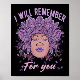 I Will Remember For You Heimerheimer Awareness But Poster