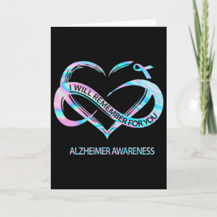 I Will Remember For You Heimerheimer Awareness Cut Card