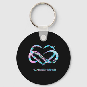 I Will Remember For You Heimerheimer Awareness Cut Key Ring
