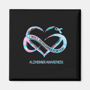 I Will Remember For You Heimerheimer Awareness Cut Magnet
