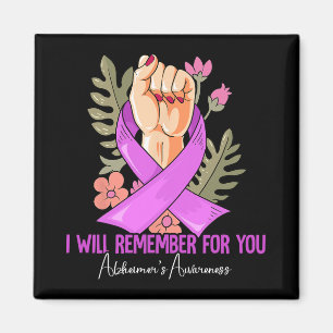 I Will Remember For You Heimerheimer's Awareness 5 Magnet