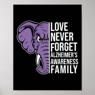 I Will Remember For You Purple Ribbon Heimerheimer Poster