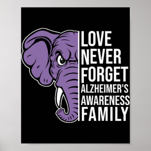 I Will Remember For You Purple Ribbon Heimerheimer Poster