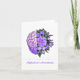 I Will Remember For You Purple Ribbon Heimers Awar Card