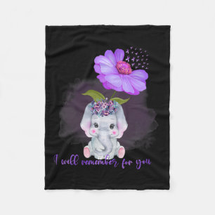 I Will Remember For You Sunflower Alzheimerheimer  Fleece Blanket