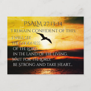 I will see the goodness of the Lord Psalm 27:13-14 Postcard