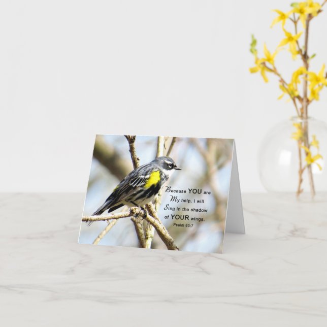 I Will Sing - Scripture Card (Yellow Flower)